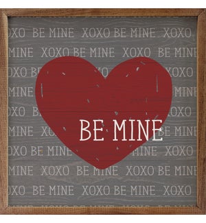 Be Mine Red Heart Gray